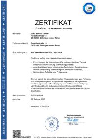 AD 2000HP 0 / HP 100 R Zulassung